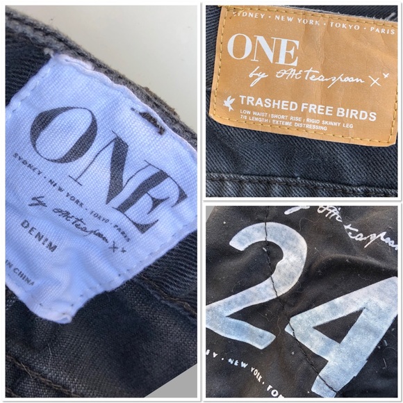 One Teaspoon Trashed Free Bird Distressed Jeans - Picture 6 of 7